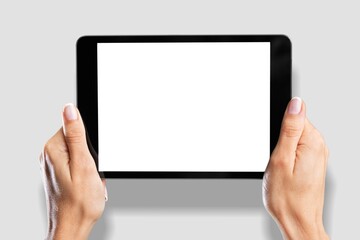 Modern digital tablet with blank screen