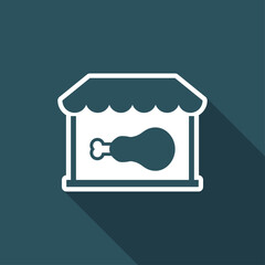 Butcher's shop - Vector web icon