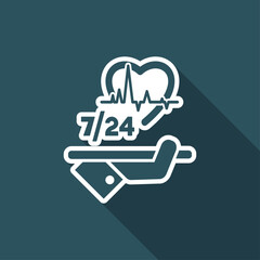 Medical services 7/24 - Vector web icon