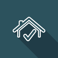 Choose the perfect house - Vector web icon