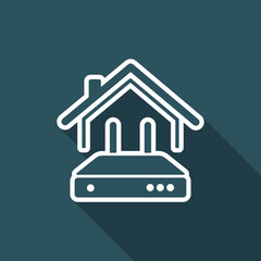 Home web router - Vector web icon