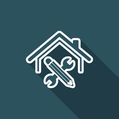 House renovation - Vector web icon