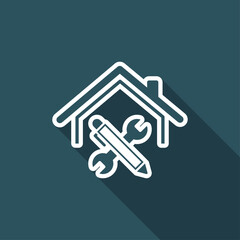House renovation - Vector web icon