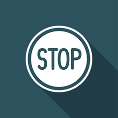 Stop concept - Vector web icon
