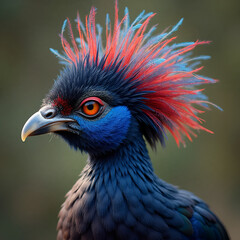Fototapeta premium close up of a blue pheasant