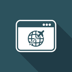 Travel website concept - Vector flat icon