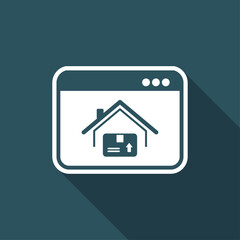 Delivery services - Courier or postal symbol - Vector flat icon