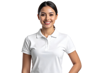 Smiling woman call center operator with headset