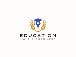 Education logo design vector template