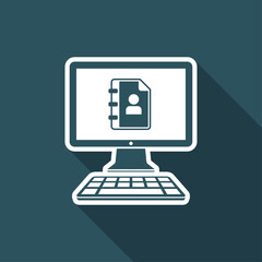 Address book application - Vector flat icon