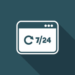 7/24 web updates - Vector flat icon