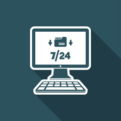 Download available 7/24 - Vector flat icon