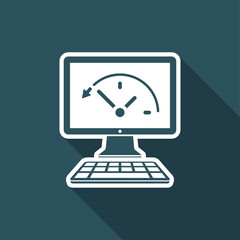 Back in time application - Vector flat icon