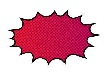 Empty cartoon dialogue balloon shape for text template