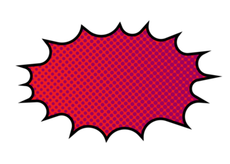 Empty cartoon dialogue balloon shape for text template