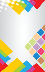 Obraz premium Dynamic Abstract Poster with Colorful Geometric Shapes 