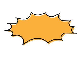 Empty cartoon dialogue balloon shape for text template