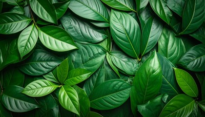 Close-up of vibrant green leaves