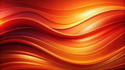 Obraz premium Swirling abstract orange and red wave pattern with smooth gradations of color