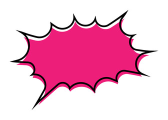 Empty cartoon dialogue balloon shape for text template