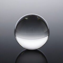 Crystal ball on reflective surface