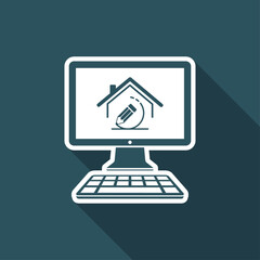 House design project - Vector icon of computer application