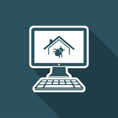 Domestic disinfestation - Vector icon for computer website or application