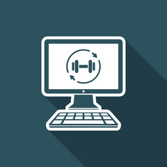 Gym workout page - Vector icon for computer website or application