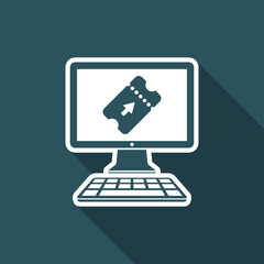 Online booking - Vector icon for computer website or application