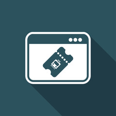 Online train ticket - Vector icon for computer website or application