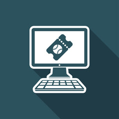 Sport ticket booking - Vector icon for computer website or application