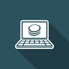 Virtual coin - Vector icon for computer website or application