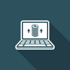 Increase pickings - Dollars - Vector icon for computer website or application