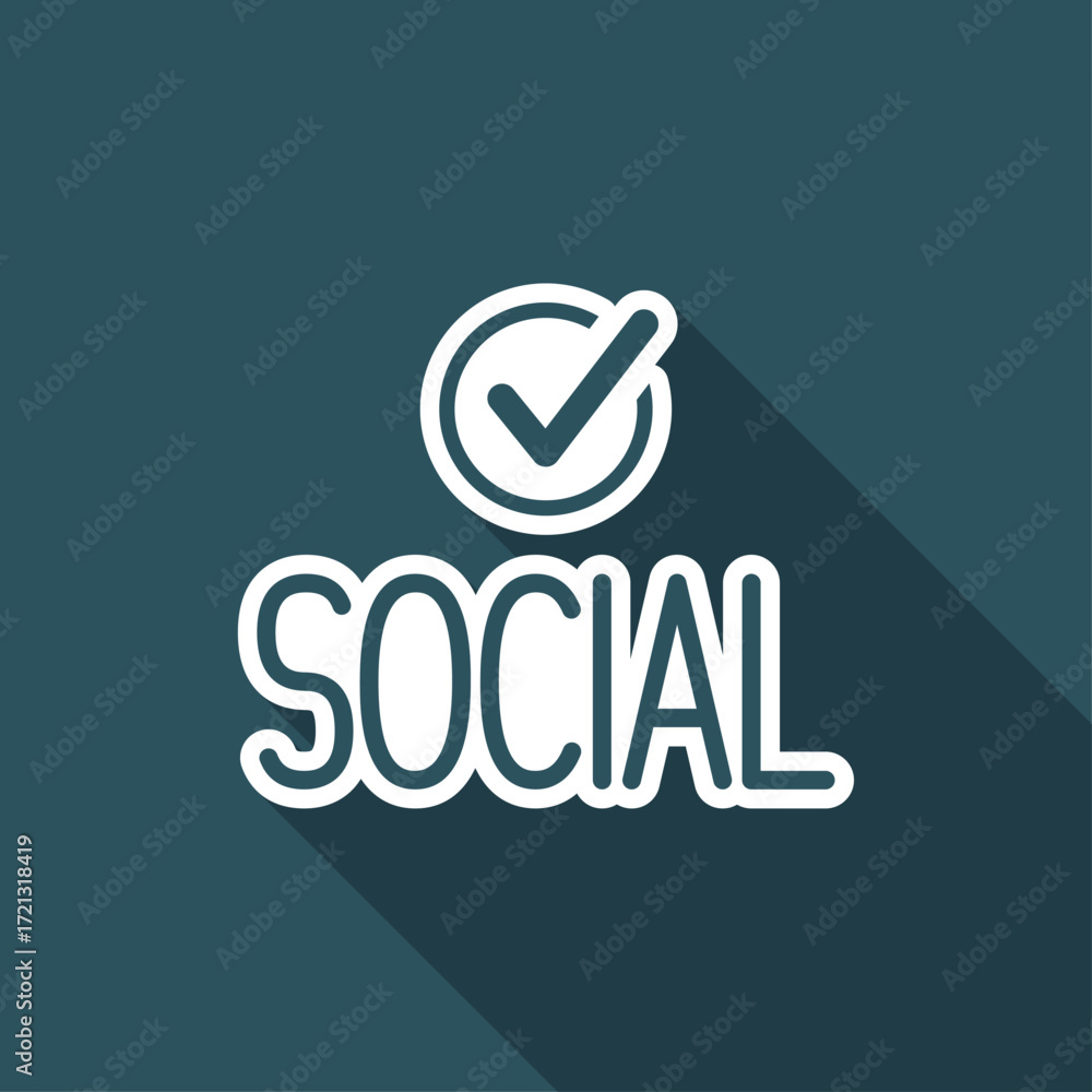 Poster social - vector icon for computer website or application