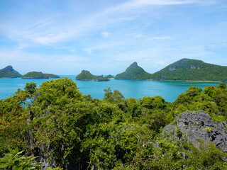 Lush tropical Islands of Angthong Marine Park in Thailand