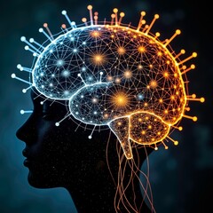 Luminous Brain Art Image