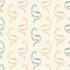 Pastel Dino Seamless Pattern for Baby Products