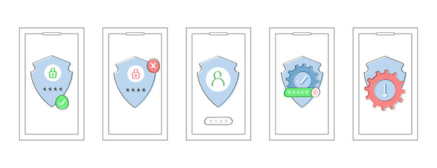 Mobile App Security & Login UI Screens Pack
