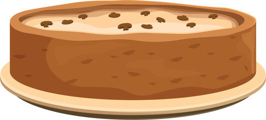 Whole mushroom cake on a plate, representing baking, dessert, and culinary skills