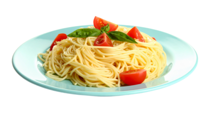 plate of vermicelli isolated on transparent background
