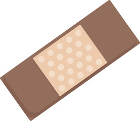 Breathable bandage with small holes covering and protecting a minor cut