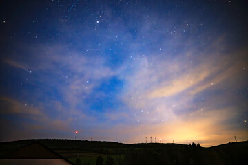 Clouds on a Quebec night sky