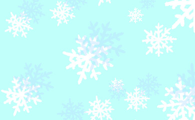冬を彩る雪の結晶パターン(水色)