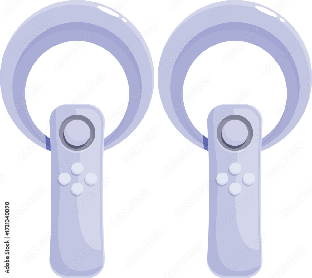 Aufkleber pair of virtual reality controllers enhancing gameplay with advanced features and precise motion tra
