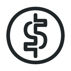 Obraz premium Circular dollar sign design for finance branding