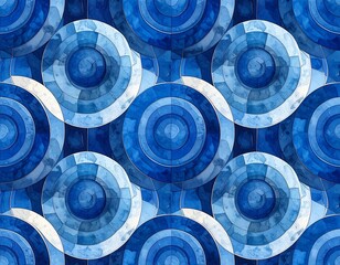 Abstract blue circular pattern