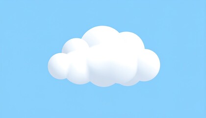 Cartoon cloud against a pale blue background