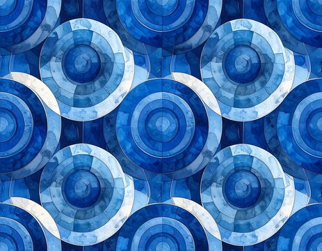Abstract blue circular pattern