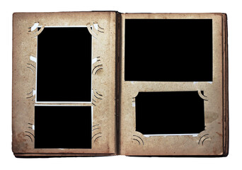 Vintage Photo Album with Blank Frames