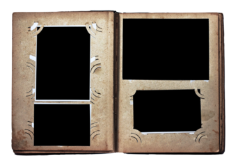 Vintage Photo Album with Blank Frames